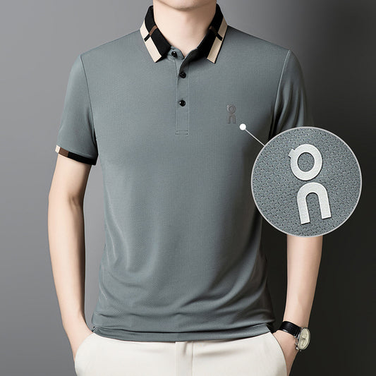 Men's Ice Silk Short Sleeve Polo Shirt