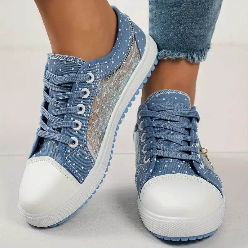 Women's Embroidery Floral Mesh Casual Shoes
