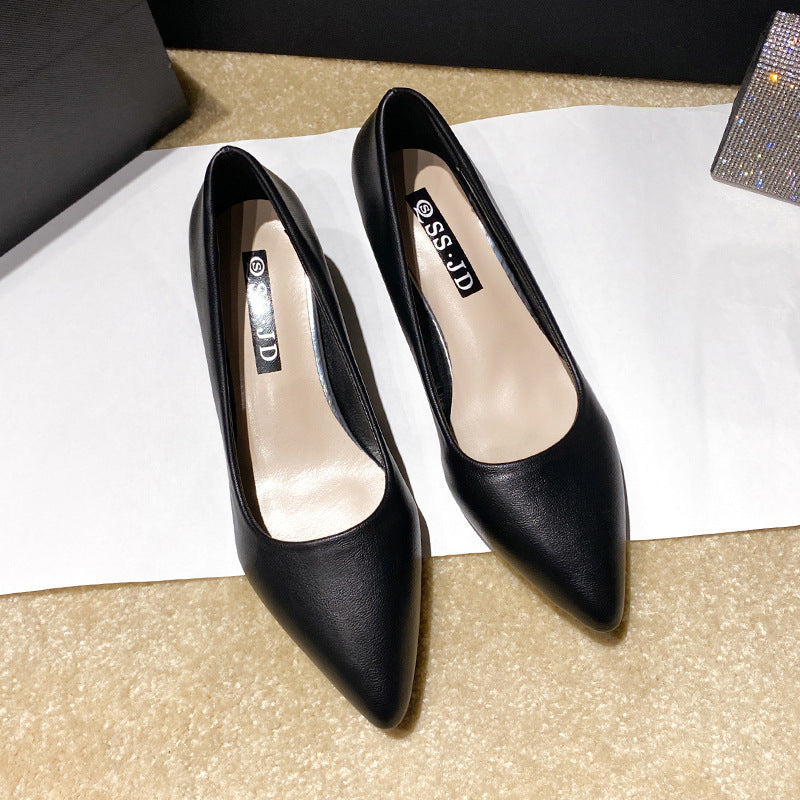 Women's Pointed Toe Chunky Heels