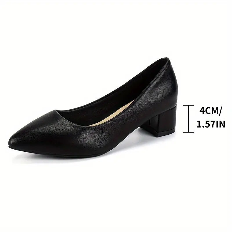 Women's Pointed Toe Chunky Heels