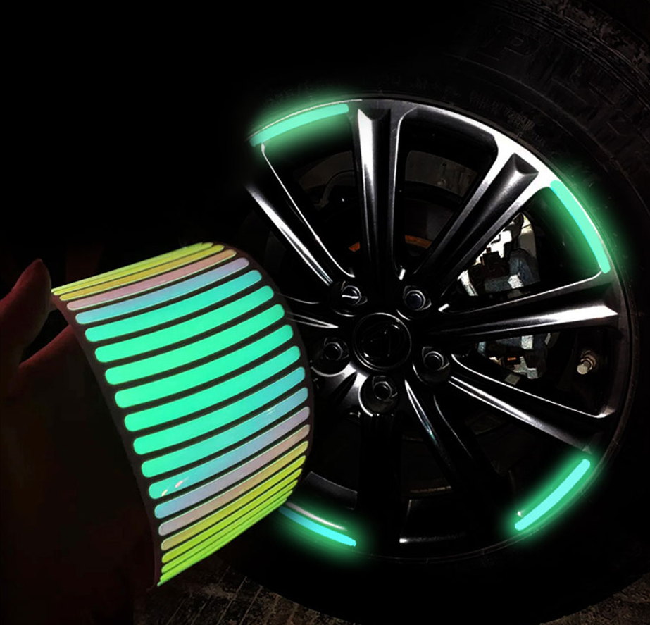 20pcs Wheel Hub Reflective Stickers