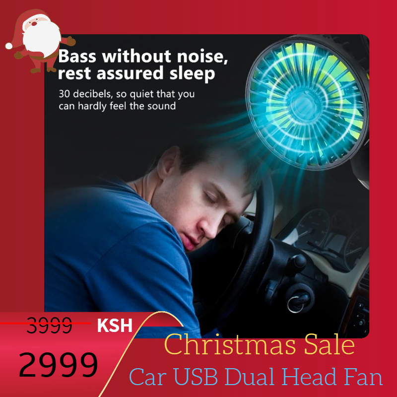 Car USB Dual-Head Fan