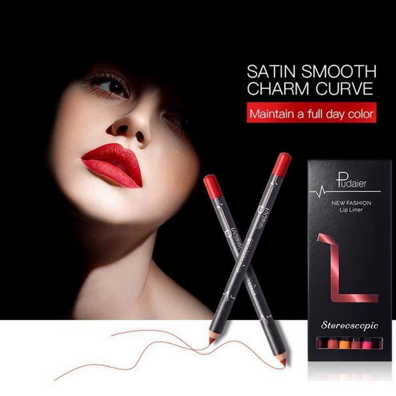 12 Colors Lip Liner Pencil Waterproof Non-Marking