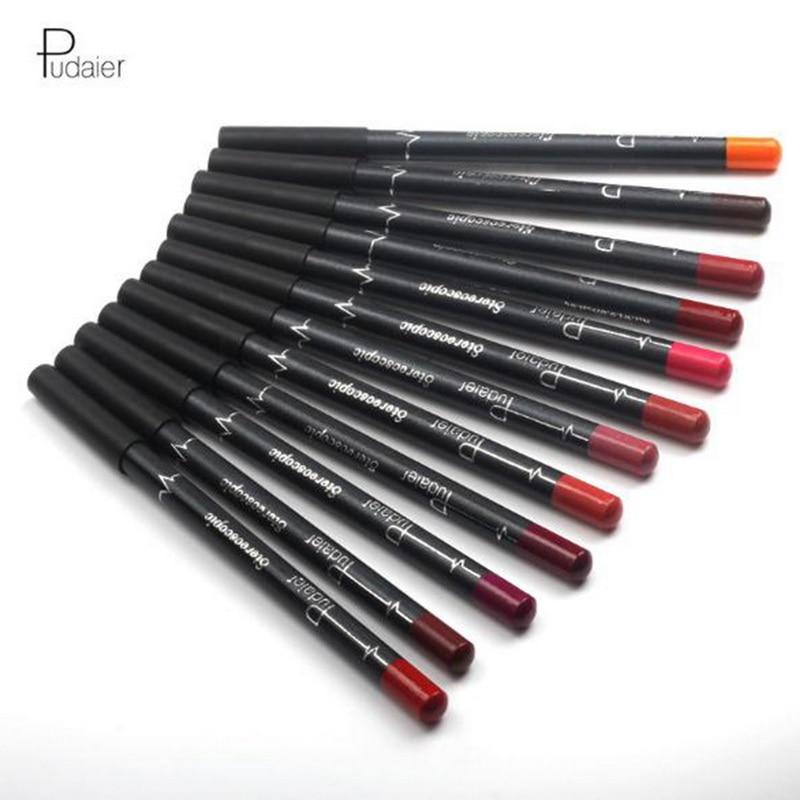 12 Colors Lip Liner Pencil Waterproof Non-Marking