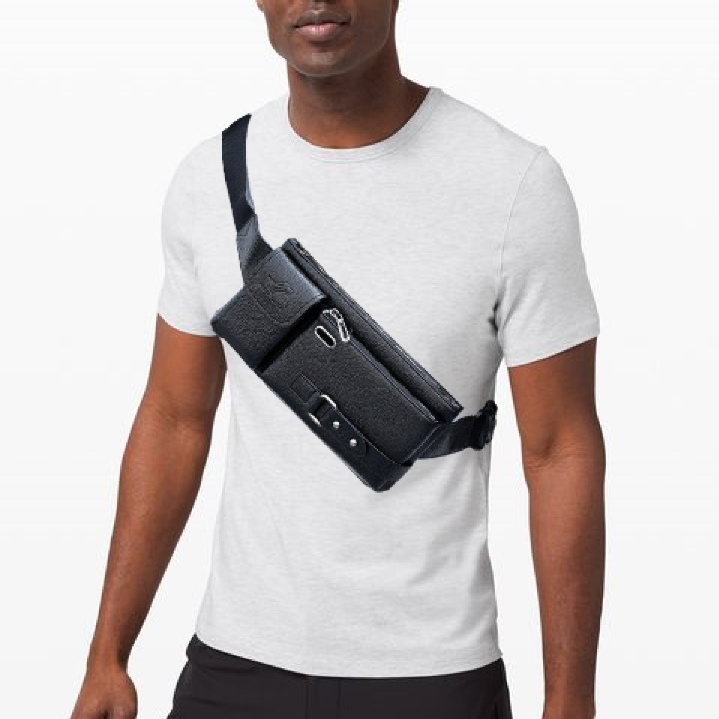 Men's Leather Sling Bag Chest Shoulder Bag