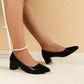 Women's Pointed Toe Chunky Heels