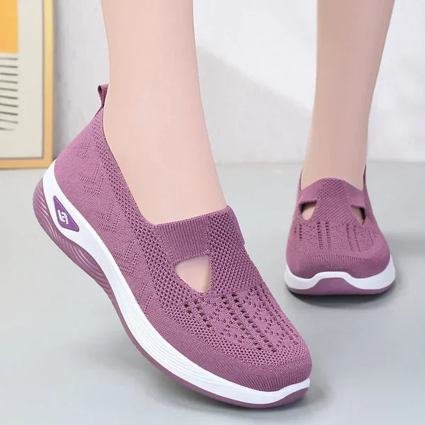 Women Woven Orthopedic Breathable Soft Sole Shoes