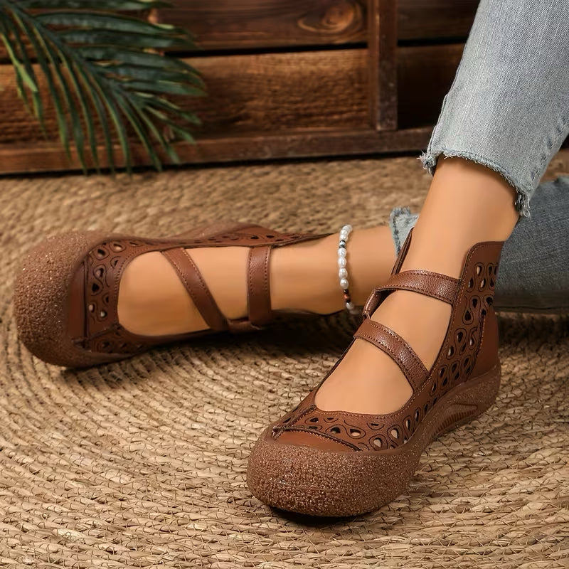 Women’s Laser-Cut Mary Jane Flats