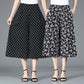 Women's High Elastic Waist Pleated Wide Leg Culottes