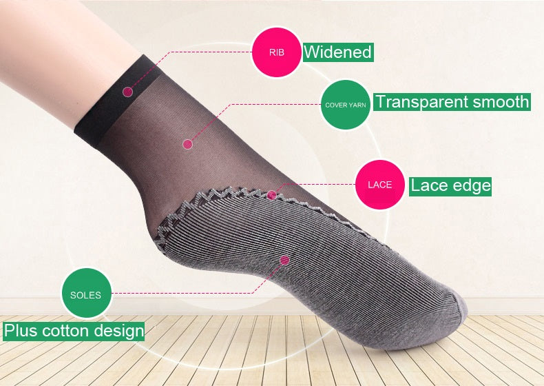 Velvet High-Elastic Wicking Non-Slip Cotton Socks 【20 pairs】