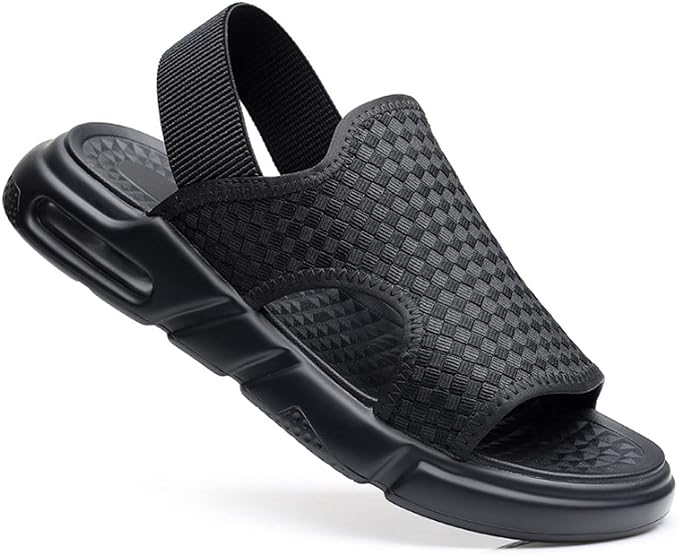 Soft Sole Woven Sandals [Colour Black]