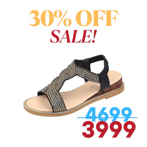 Non-slip Soft Bottom Rhinstone Wedge Shoes