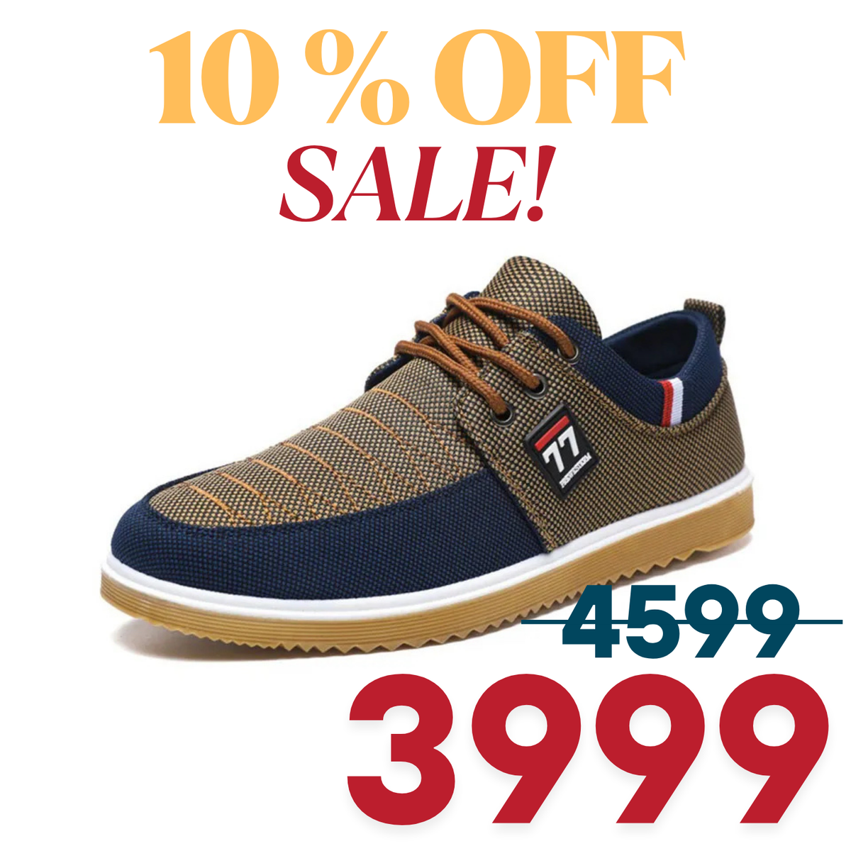 Men's Comfy Canvas Shoes [Colour Yellow Only]