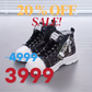 Women’s High-Top Patchwork Denim Shoes