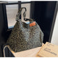 Leopard Print Canvas Tote Bag