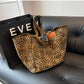 Leopard Print Canvas Tote Bag