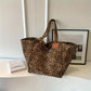 Leopard Print Canvas Tote Bag