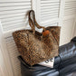 Leopard Print Canvas Tote Bag