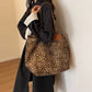 Leopard Print Canvas Tote Bag