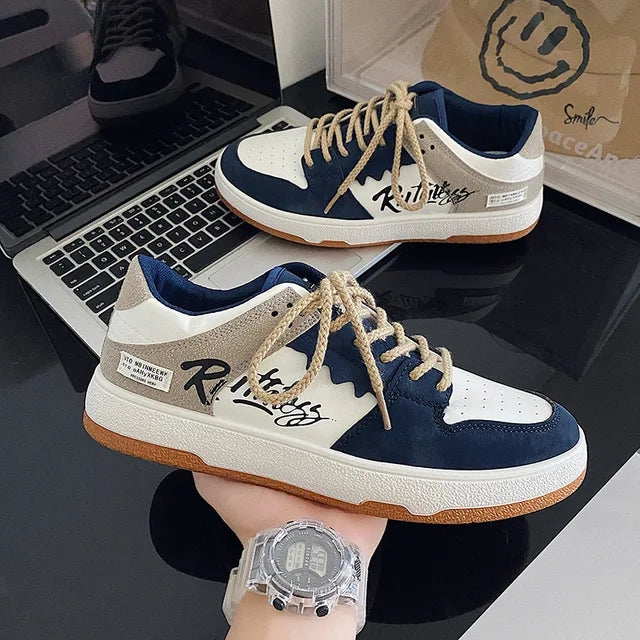 Color Matched Korean Style Men's Casual Chunky Sneakers
