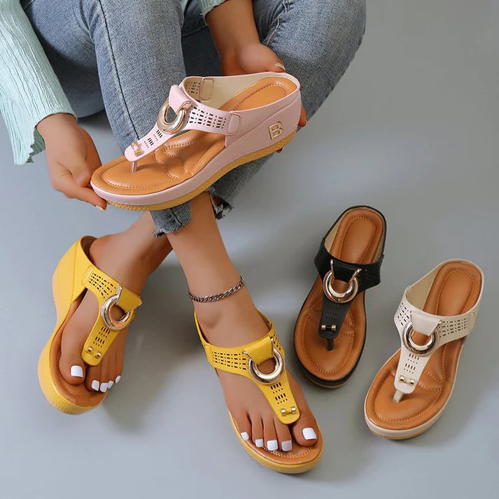 New Fashion Thick Sole Slippers (Yellow Only)