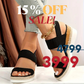 Elastic Band Wedge Sandals