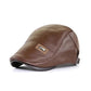 British Gentlemen Style Leather Beret Hat