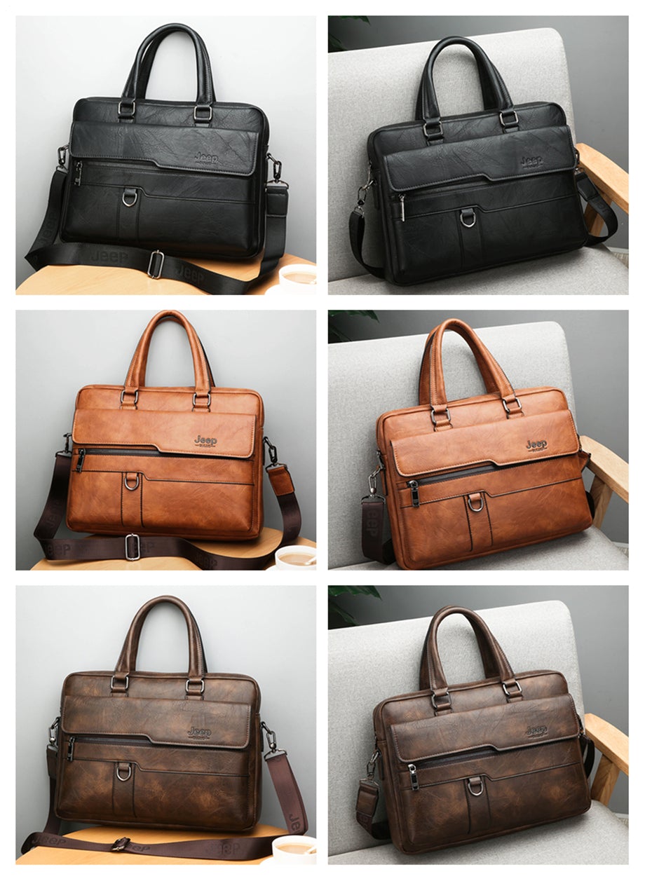 JEEP BULUO Men Briefcase Leather Handbag【3 Colors】 – Antonio Shop