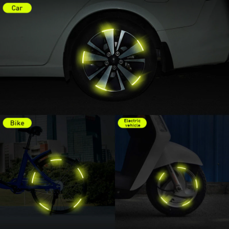 20pcs Wheel Hub Reflective Stickers