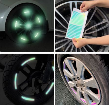 20pcs Wheel Hub Reflective Stickers