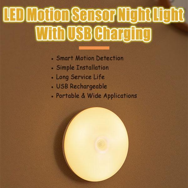 LED Motion Sensor Night Light With USB Charging