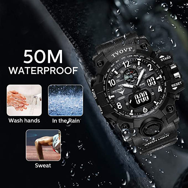TVOVT Men's Sport Watch Waterproof Luminous